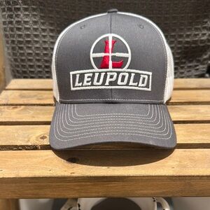Leupold Gray and White Men's Trucker Hat